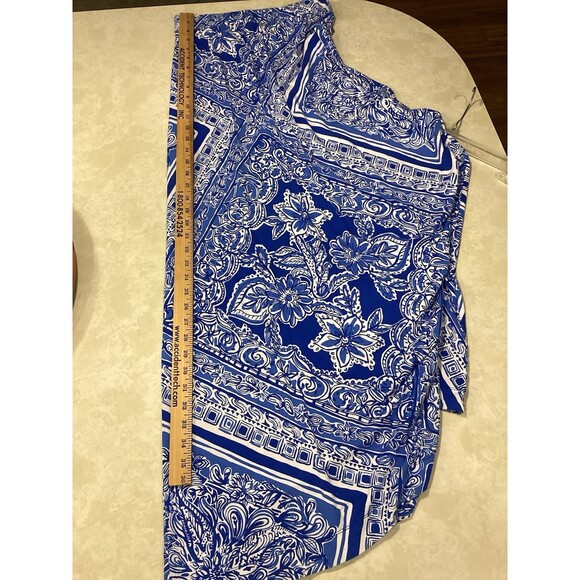Lilly Pulitzer Marnie Maxi Skirt Blue Crush Stretchy Pull On Sz XS Chinoiserie - Picture 7 of 10
